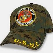(CAMOUFLAGE MARINE CORPS HAT Military Cap - Officially Licensed