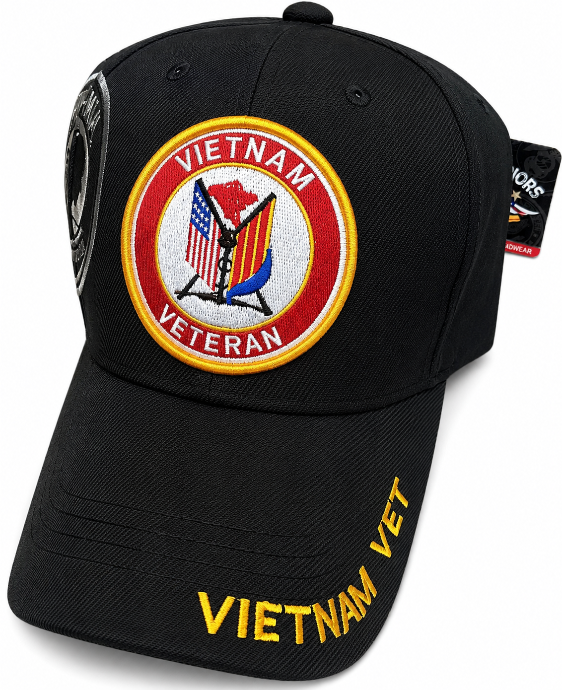 (VIETNAM VETERAN RED SHIELD LOGO Military Cap - Officially Licensed