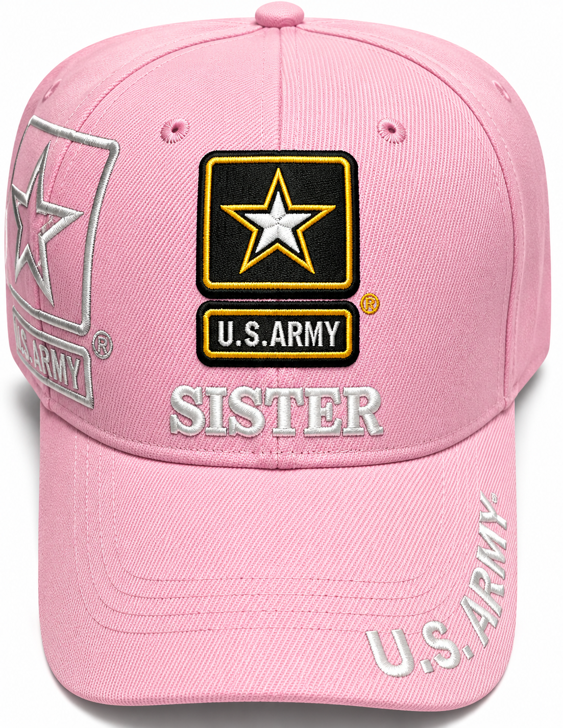 (U.S ARMY STAR SISTER PINK Military Cap - Officially Licensed