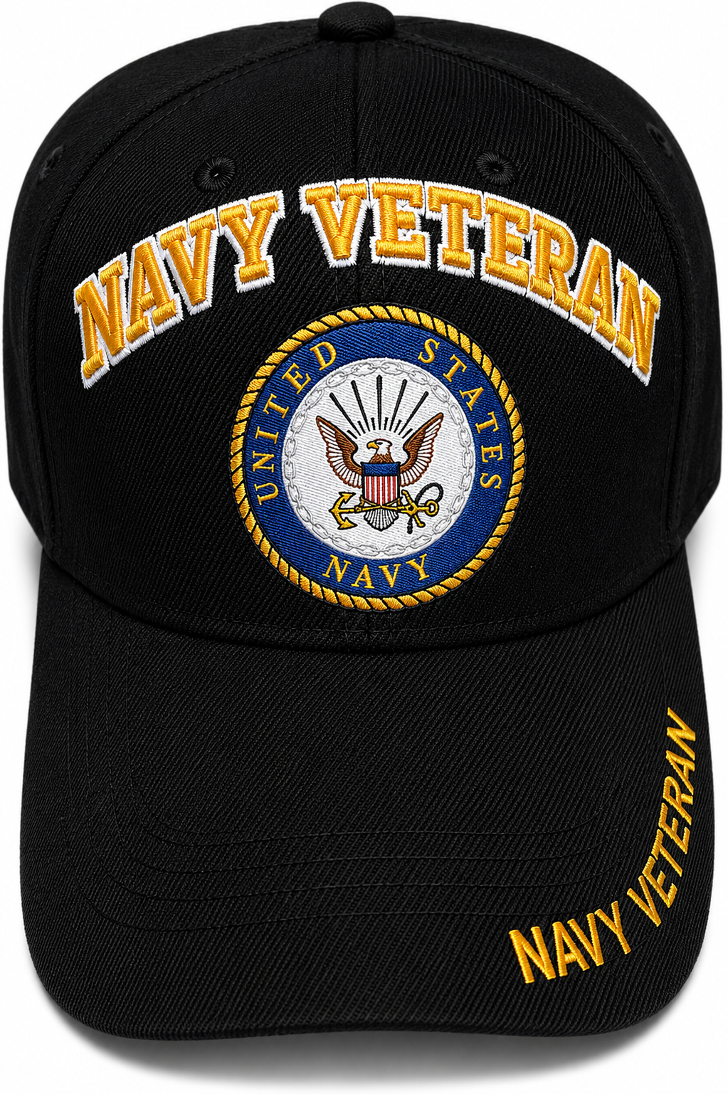NAVY VETERAN & LOGO ON FRONT  Military Cap - Officially Licensed