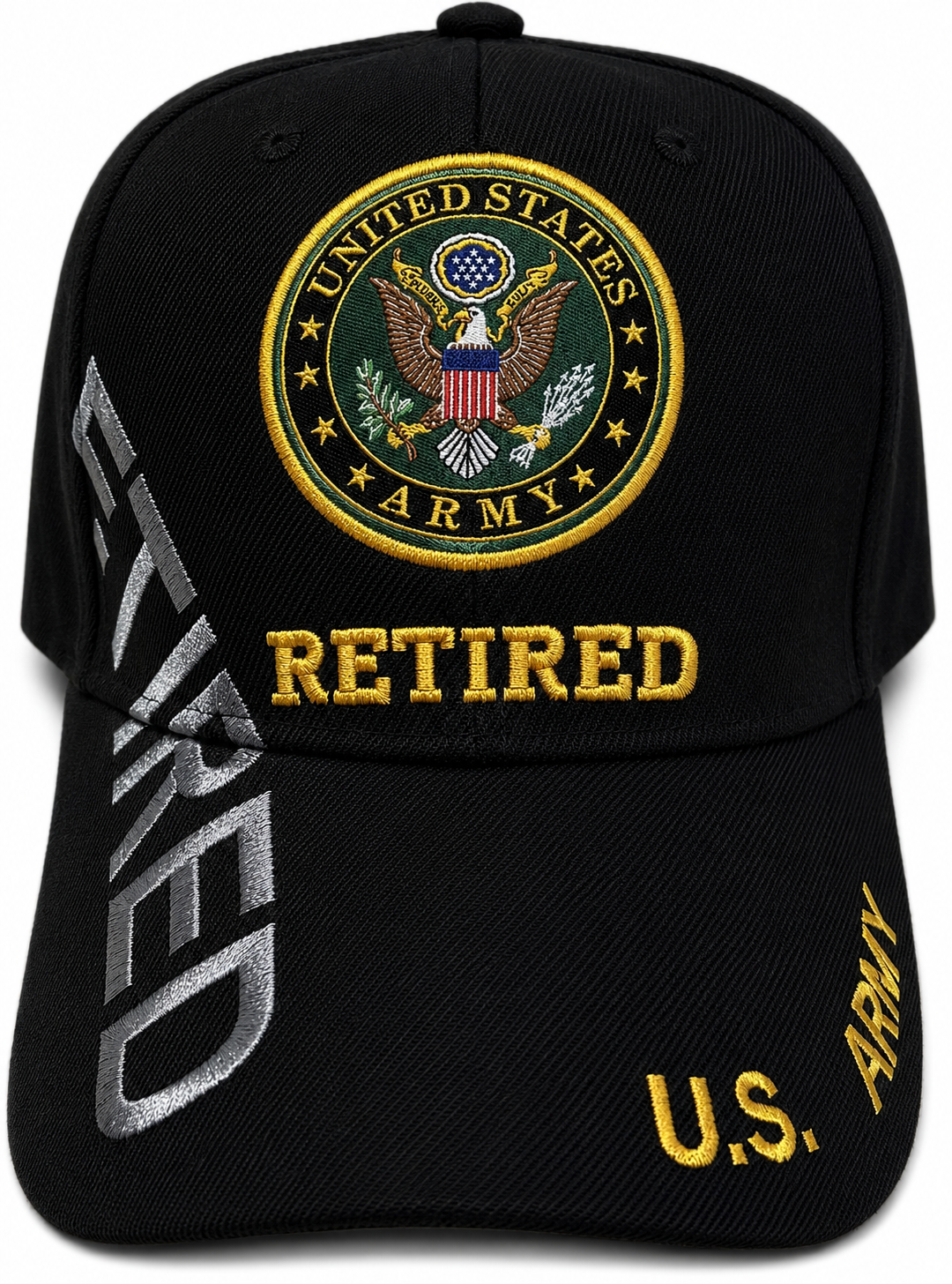 (U.S ARMY RETIRED SHADOW LOGO Military Cap - Officially Licensed
