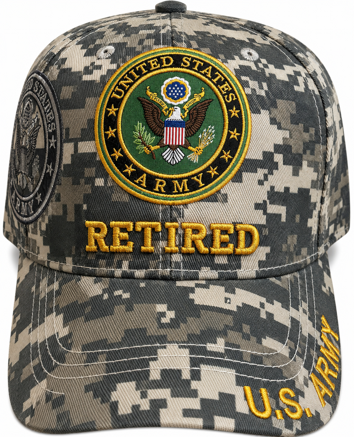 (RETIRED ARMY CAMOUFLAGE Military Cap - Officially Licensed