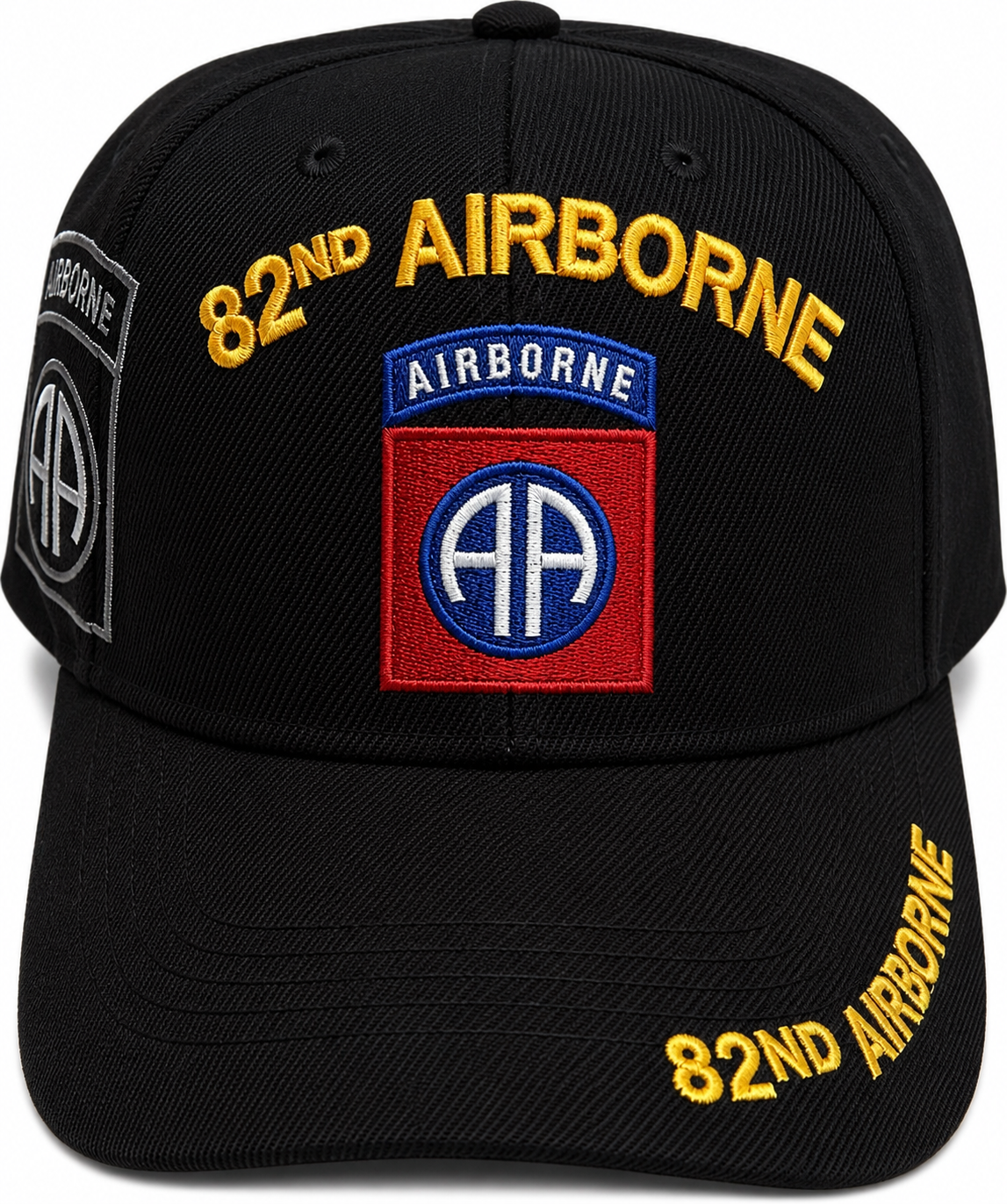 (82ND AIRBORNE PATCH ON FRONT Military Cap - Officially Licensed