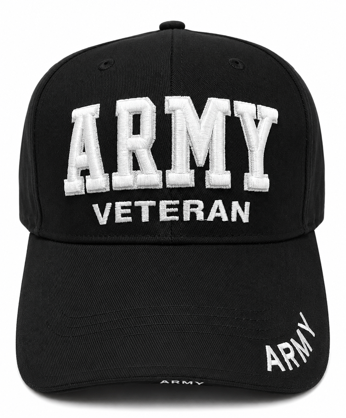 (ARMY VETERAN WHITE LETTERS Military Cap - Officially Licensed